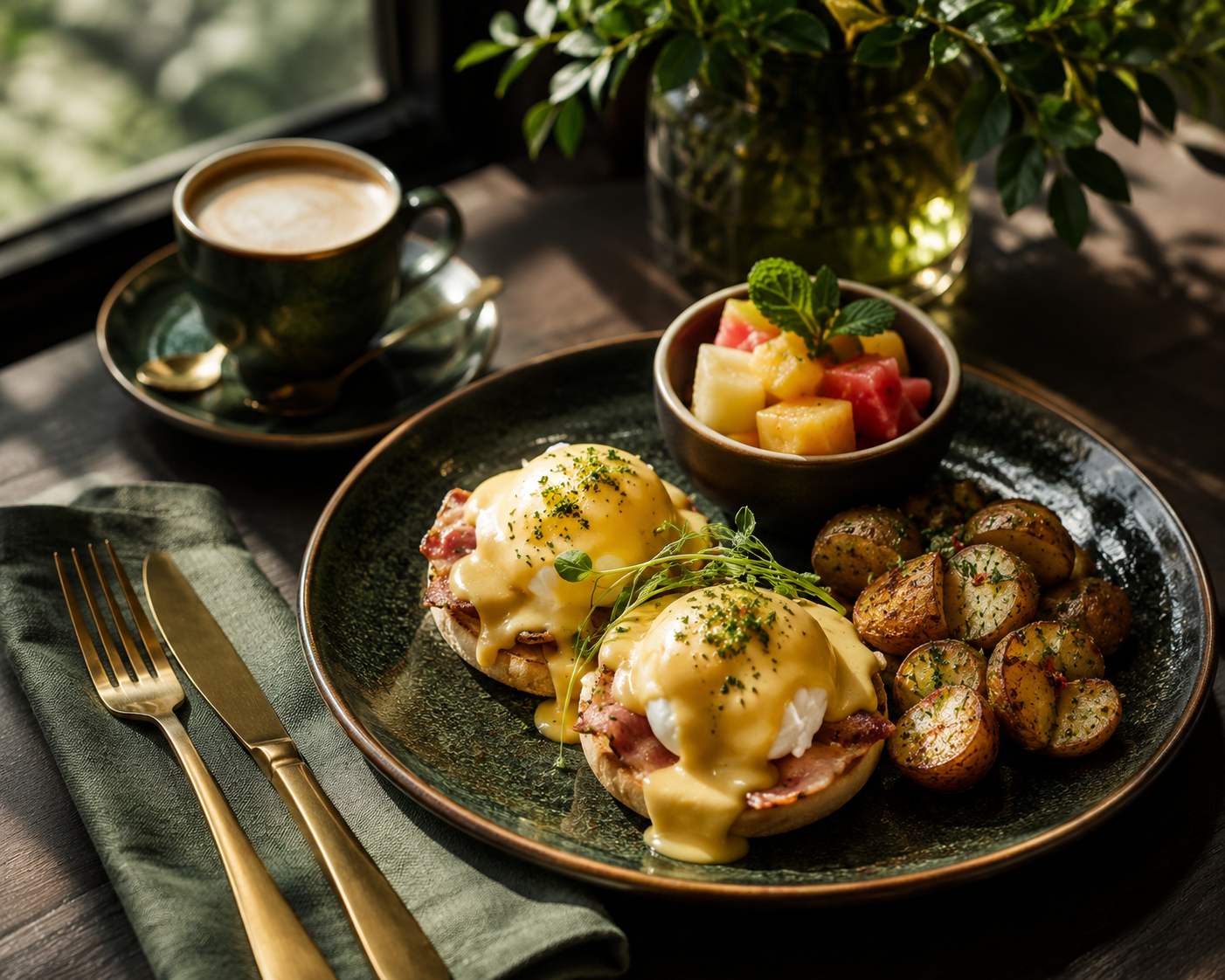 Brunch dish presentation