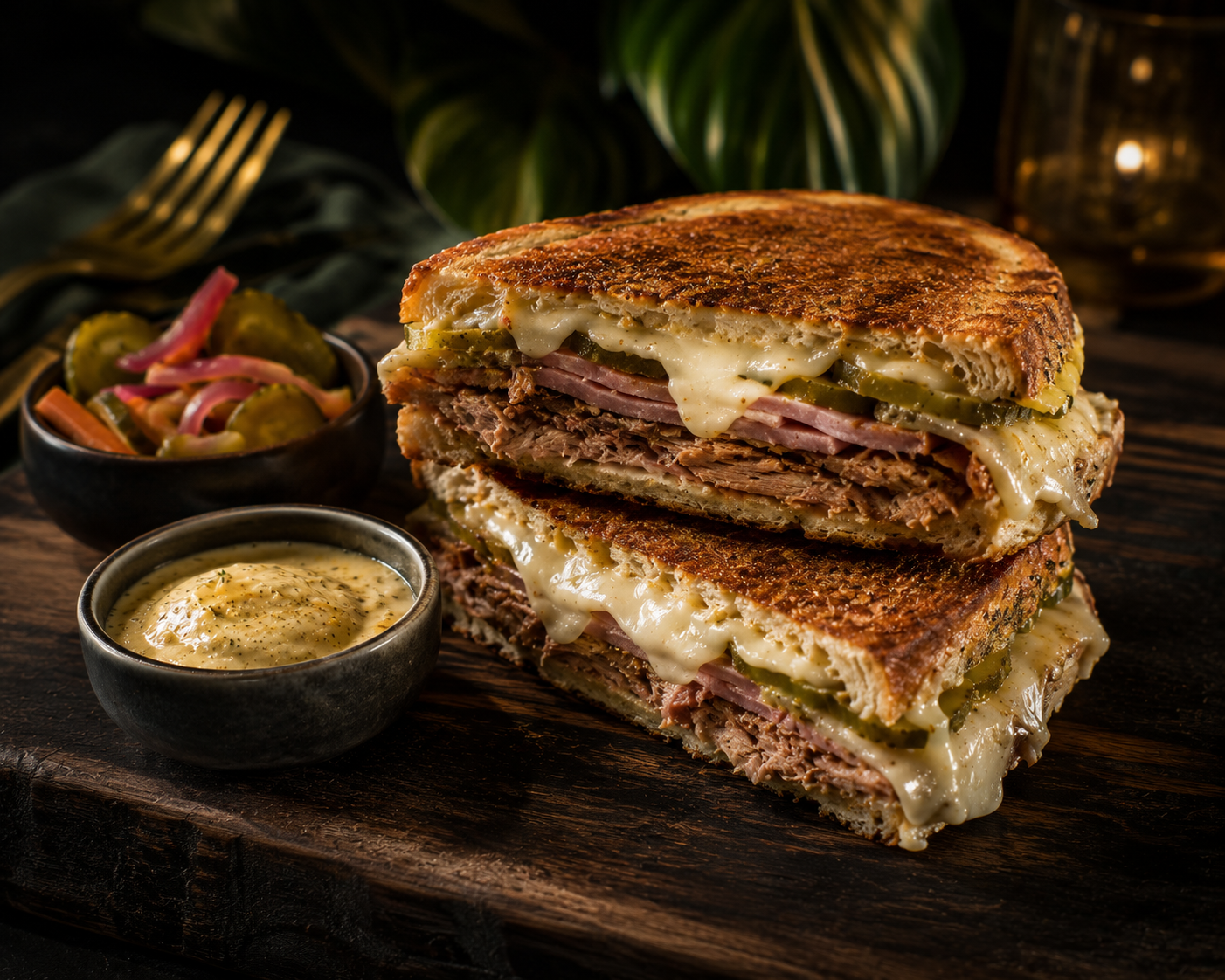 Sandwiches dish presentation
