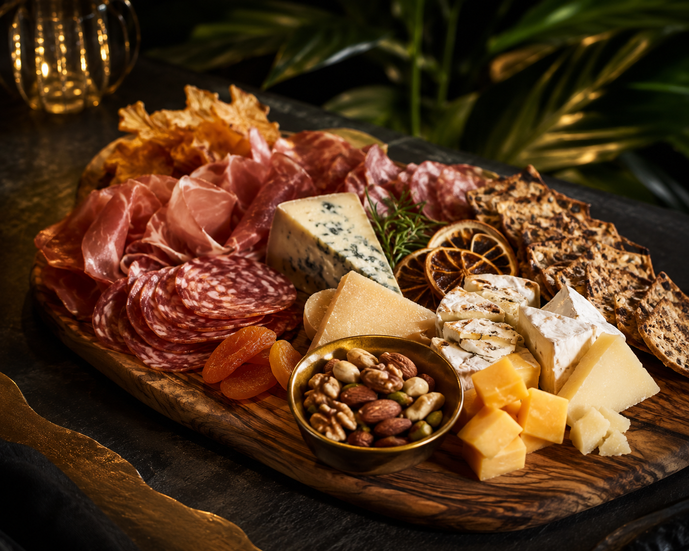 Snacks dish presentation