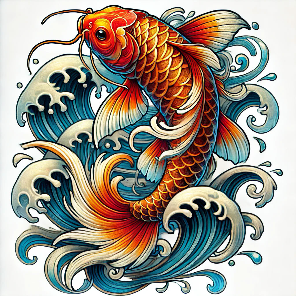 Koi in Waves