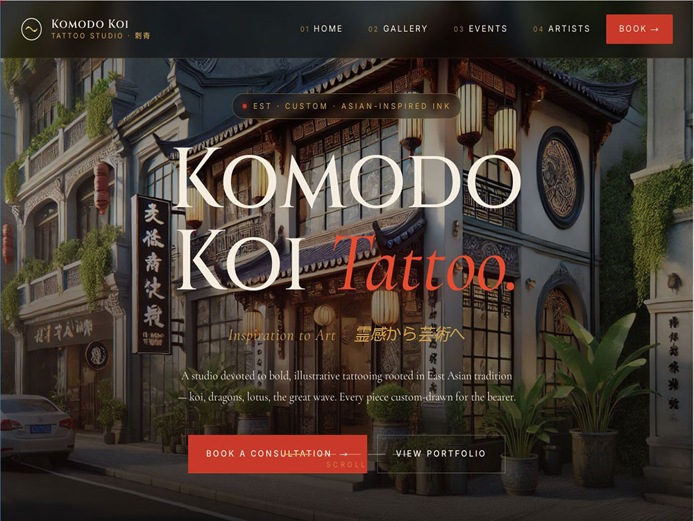 Stunning Tattoo Website.